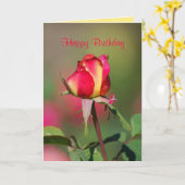 Happy Birthday Red and Yellow Rose Card Karte (Gelbe Blume)