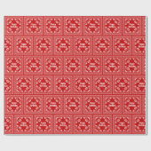 Happy Birthday Red Bandana Geschenkpapier (Flach)