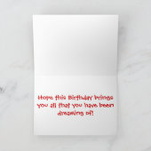 Happy Birthday Red Corvette Karte (Innenseite)