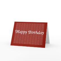 Happy Birthday Red Endless Liebe Card