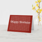 Happy Birthday Red Endless Liebe Card Karte (Gelbe Blume)