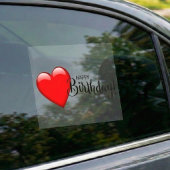 Happy Birthday Red Heart Window Cloning Fensteraufkleber