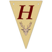 Happy Birthday Red Kontur Trophy Deer Head Antler Wimpelkette (Erste Fahne)