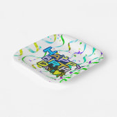 Happy Birthday Red mit Confetti Pappteller (Gewinkelt)