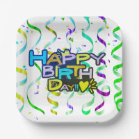 Happy Birthday Red mit Confetti
