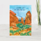 Happy Birthday Red Rock Moab Mountains Karte (Vorderseite)