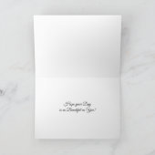 Happy Birthday Red Rose and Raindrops Card Karte (Innenseite)