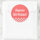 Happy Birthday - Red Round Sticker (Tasche)
