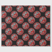 Happy Birthday Red Sports Car Geschenkpapier (Flach)