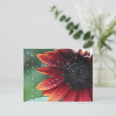 Happy Birthday Red Sunflower Postkarte (Stehend Vorderseite)