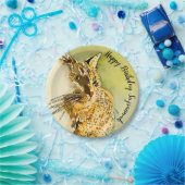 Happy Birthday Red Tabby Cat Whiskers Wasserfarbe Pappteller (Party)