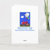 Happy Birthday Red Traktor Card Karte (Rückseite)