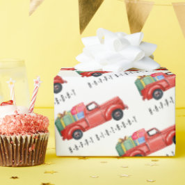 Happy Birthday Red Truck und Geschenke Wrapping Pa Geschenkpapier