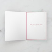 Happy Birthday Red White Roses Karte (Innenseite)