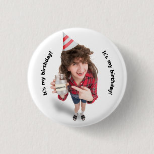 Happy Birthday Redneck Woman mit Moonshine Spaß Button