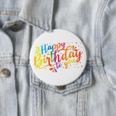 Happy Birthday - Regenbogenfarben Birthday Button (Beispiel)