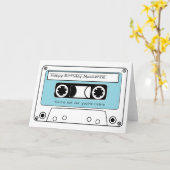 Happy Birthday Retro Cassette Tape Personalisiert Karte (Gelbe Blume)