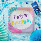 Happy Birthday Retro Design Paper Teller (Party)