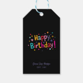 Happy Birthday Retro Gift Tags Geschenkanhänger (Vorderseite)