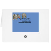 Happy Birthday Rhino Cartoon (Rückseite Horizontal)