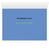 Happy Birthday Rhino Cartoon (Innenansicht Horizontal (Unten))