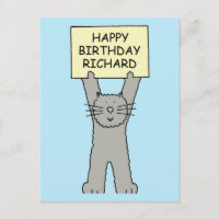 Happy Birthday Richard Cartoon Cat