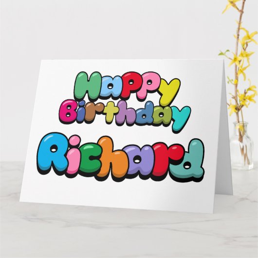 Happy Birthday Richard Karte (Gelbe Blume)