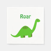 Happy Birthday Roar Dinosaur Napkin Serviette (Vorderseite)