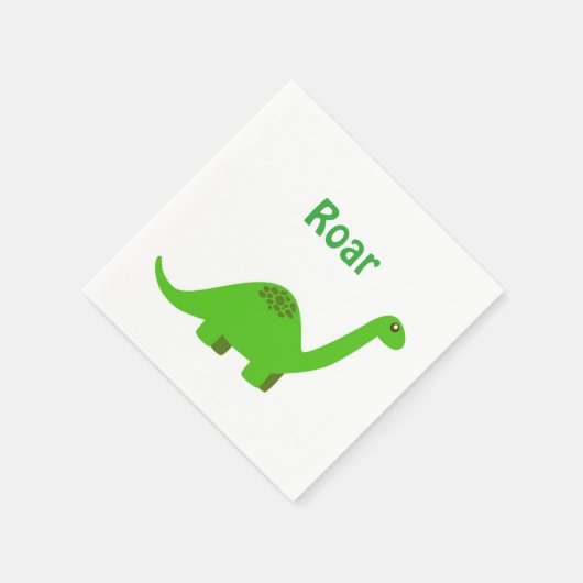 Happy Birthday Roar Dinosaur Napkin Serviette (Ecke)