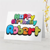 Happy Birthday Robert Karte (Gelbe Blume)