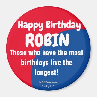 Happy Birthday ROBIN Kühlschrank Magnet