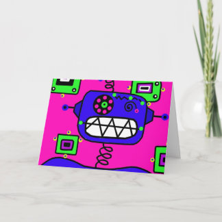 Happy Birthday Robot Karte