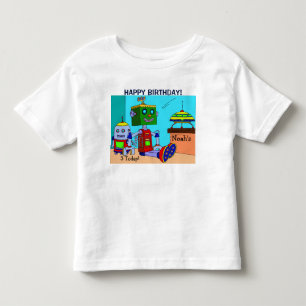 Happy Birthday Roboter IHRE T - Shirt Boys