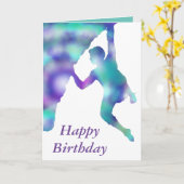 Happy Birthday Rock Kletterer Card Karte (Gelbe Blume)