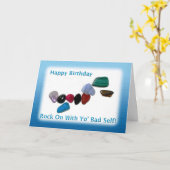 Happy Birthday Rock On Karte (Gelbe Blume)