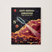 Happy Birthday Rocket Space Universe Spaß Puzzle (Vertikal)