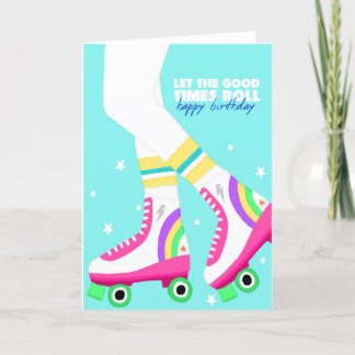 Happy Birthday Roller Skate Card Karte