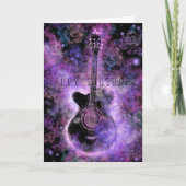 Happy Birthday Romantic Guitar Music Card Karte (Vorderseite)