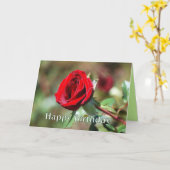 Happy Birthday Romantic Rote Rose Card Karte (Gelbe Blume)