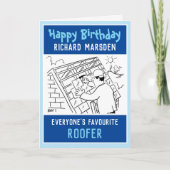 Happy Birthday Roofer Karte (Vorderseite)