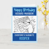 Happy Birthday Roofer Karte (Gelbe Blume)