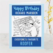 Happy Birthday Roofer Karte (Gelbe Blume)