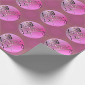 "Happy Birthday" Rose Handschrift Geschenkpapier (Ecke)