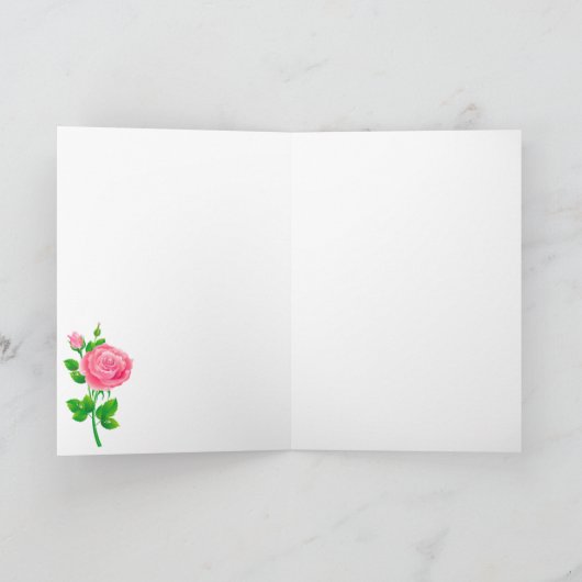 Happy Birthday Rose Karte (Innenseite)