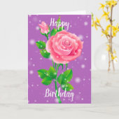 Happy Birthday Rose Karte (Gelbe Blume)