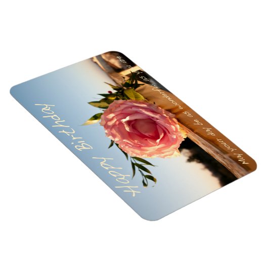 Happy Birthday Rose Magnet (Rechte Seite)