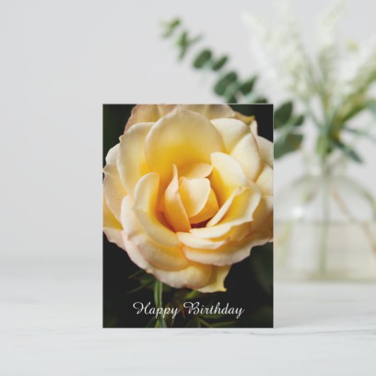 Happy Birthday Rose Postcard Postkarte (Stehend Vorderseite)