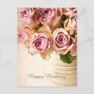Happy Birthday Rose Postcard Postkarte
