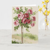 Happy Birthday Rose tree Karte (Gelbe Blume)
