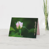 Happy Birthday Rosenknospe Karte (Rückseite)